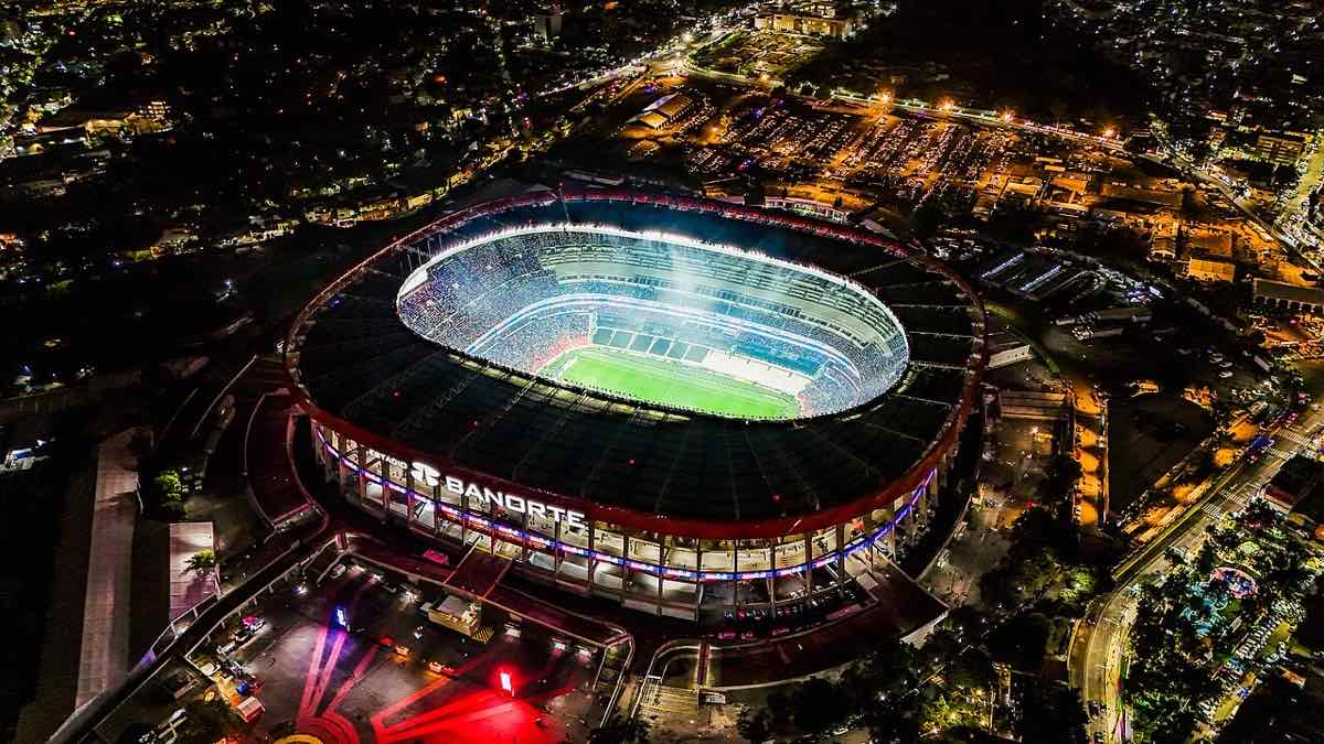 Vista del Estadio Azteca en 2026