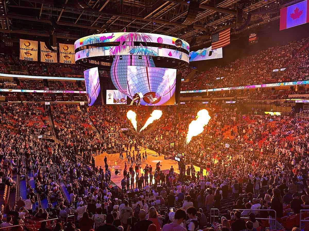 Kaseya Center antes de un partido del Miami Heat
