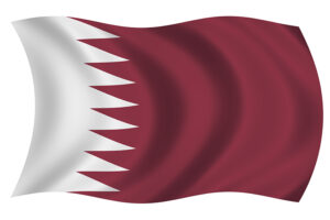 seleccion de qatar con su bandera