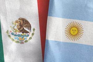 banderas argentina y mexico