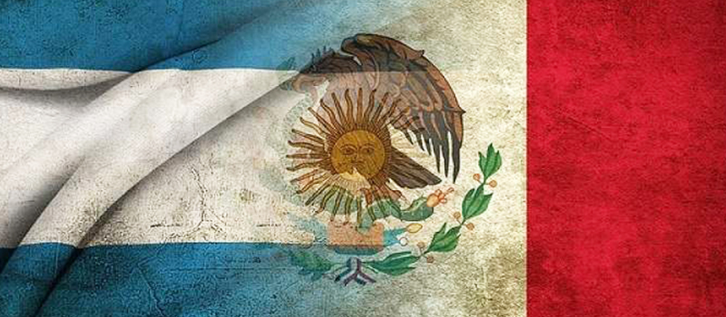 banderas mexico y argentina